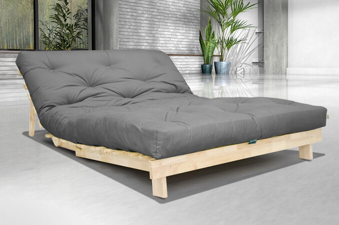 sofá futón color gris